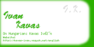 ivan kavas business card